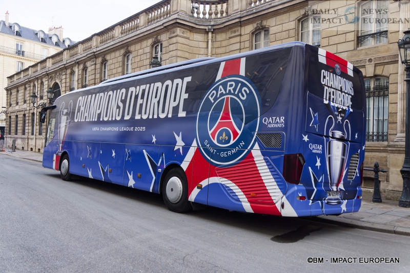 PSG-036 PSG, European Champions: Emmanuel Macron Welcomes the European Champions at the Élysée Palace