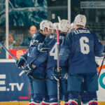 Photo of the France vs Denmark match at the 2025 4 Nations Ice Hockey Tournament