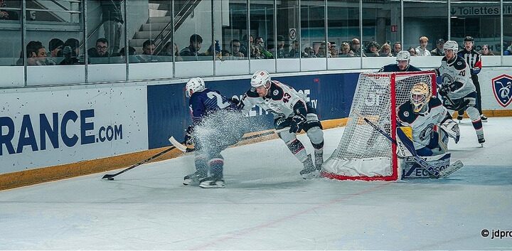 Photo of the France vs Norway match at the 2025 4 Nations Ice Hockey Tournament in Épinal