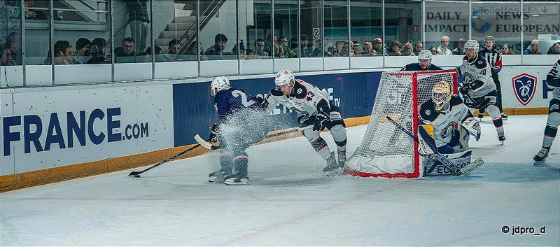 Photo of the France vs Norway match at the 2025 4 Nations Ice Hockey Tournament in Épinal