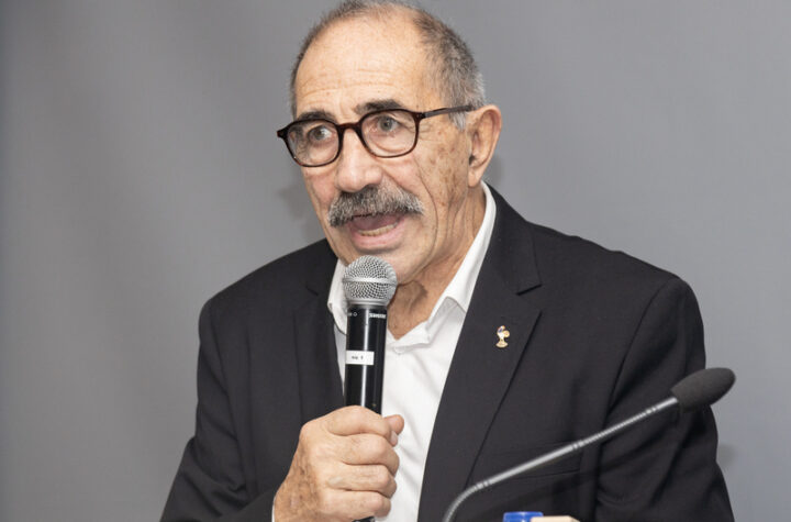 Dominique Baloup, president of the FFR XIII, during the press conference