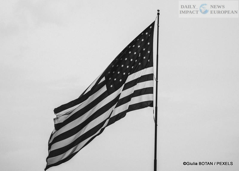 Black and white U.S. flag representing the context of Alex Pretti killed by ICE