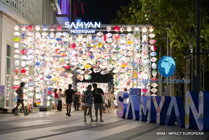 Samyan Mitrtown Lantern Art Festival 2026 entrance in Bangkok, Thailand