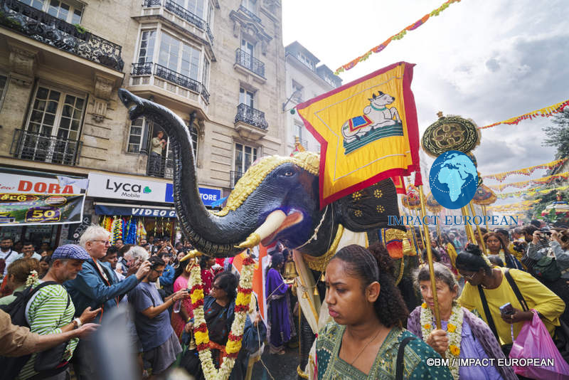 Ganesh Festival procession in La Chapelle Paris on August 30 2026