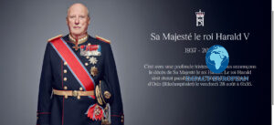 Official announcement of the death of King Harald V by the Royal House of Norway
