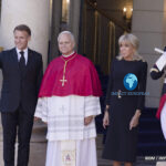 Pope Leo XIV at the Élysée Palace during his official visit to France in September 2026